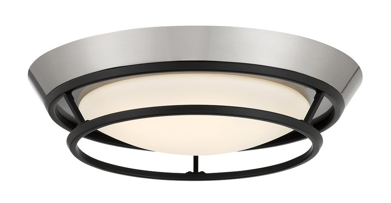 George Kovacs - P5372-691-L - LED Flush Mount - Beam Me Up! - Brushed Nickel and Coal Highlights