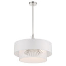 Three Light Pendant<br /><span style="color:#4AB0CE;">Entrega: 4-10 dias en USA</span><br /><span style="color:#4AB0CE;font-size:60%;">PREGUNTE POR ENTREGA EN PANAMA</span><br />Collection: Gramercy by Robin Baron<br />Finish: Polished Nickel