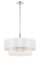 George Kovacs - P5393-613 - Three Light Pendant - Gramercy by Robin Baron - Polished Nickel
