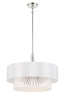 George Kovacs - P5393-613 - Three Light Pendant - Gramercy by Robin Baron - Polished Nickel