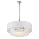 Four Light Pendant<br /><span style="color:#4AB0CE;">Entrega: 4-10 dias en USA</span><br /><span style="color:#4AB0CE;font-size:60%;">PREGUNTE POR ENTREGA EN PANAMA</span><br />Collection: Gramercy by Robin Baron<br />Finish: Polished Nickel