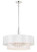 George Kovacs - P5394-613 - Four Light Pendant - Gramercy by Robin Baron - Polished Nickel