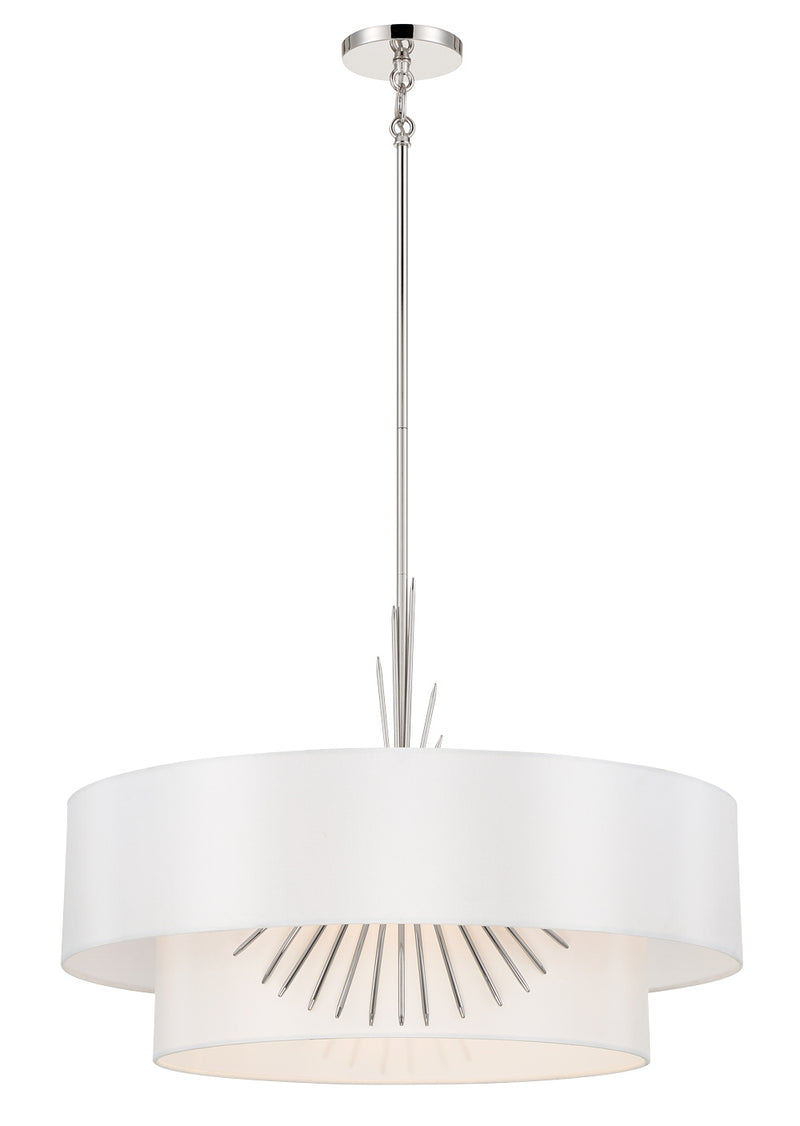 George Kovacs - P5394-613 - Four Light Pendant - Gramercy by Robin Baron - Polished Nickel