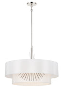 George Kovacs - P5394-613 - Four Light Pendant - Gramercy by Robin Baron - Polished Nickel
