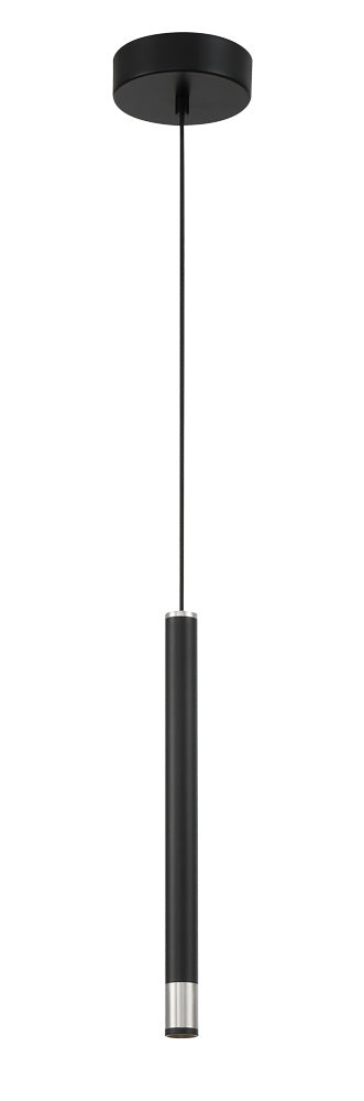 George Kovacs - P5409-691-L - LED Mini Pendant - Wand - Brushed Nickel and Coal Highlights
