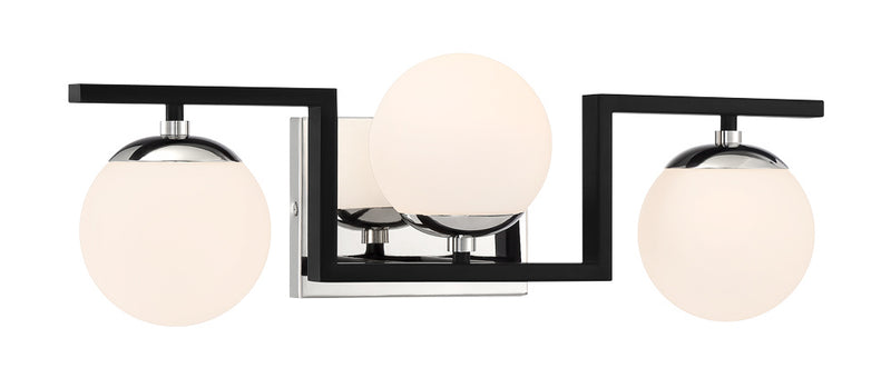 George Kovacs - P5423-572 - Three Light Bath - Alluria ll - Polished Nickel And Coal