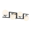 Four Light Bath<br /><span style="color:#4AB0CE;">Entrega: 4-10 dias en USA</span><br /><span style="color:#4AB0CE;font-size:60%;">PREGUNTE POR ENTREGA EN PANAMA</span><br />Collection: Alluria ll<br />Finish: Polished Nickel And Coal