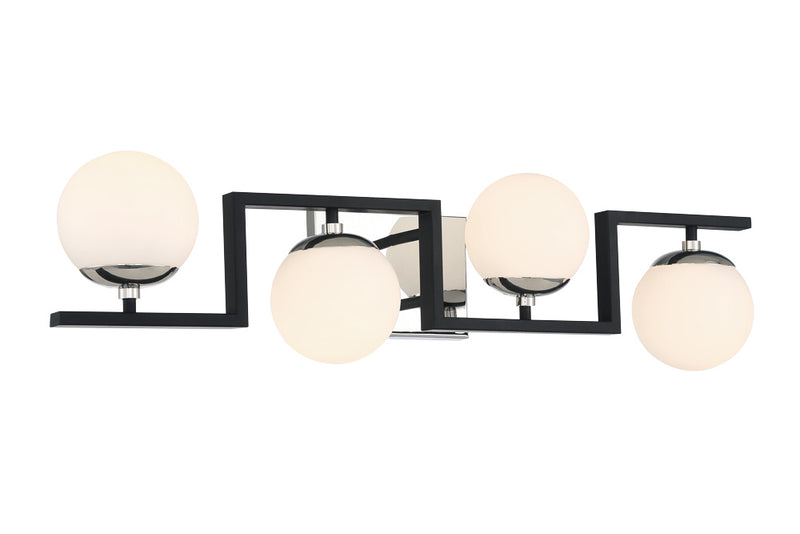 George Kovacs - P5424-572 - Four Light Bath - Alluria ll - Polished Nickel And Coal