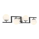 Four Light Bath<br /><span style="color:#4AB0CE;">Entrega: 4-10 dias en USA</span><br /><span style="color:#4AB0CE;font-size:60%;">PREGUNTE POR ENTREGA EN PANAMA</span><br />Collection: Alluria ll<br />Finish: Polished Nickel And Coal