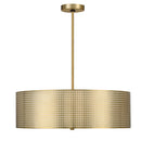Four Light Pendant<br /><span style="color:#4AB0CE;">Entrega: 4-10 dias en USA</span><br /><span style="color:#4AB0CE;font-size:60%;">PREGUNTE POR ENTREGA EN PANAMA</span><br />Collection: Grid<br />Finish: Soft Brass