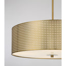 George Kovacs - P5745-695 - Four Light Pendant - Grid - Soft Brass