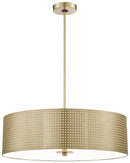 George Kovacs - P5745-695 - Four Light Pendant - Grid - Soft Brass