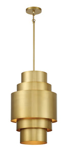 Minka-Lavery - 2533-695 - Three Light Pendant - SpyGlass Terrace - Soft Brass