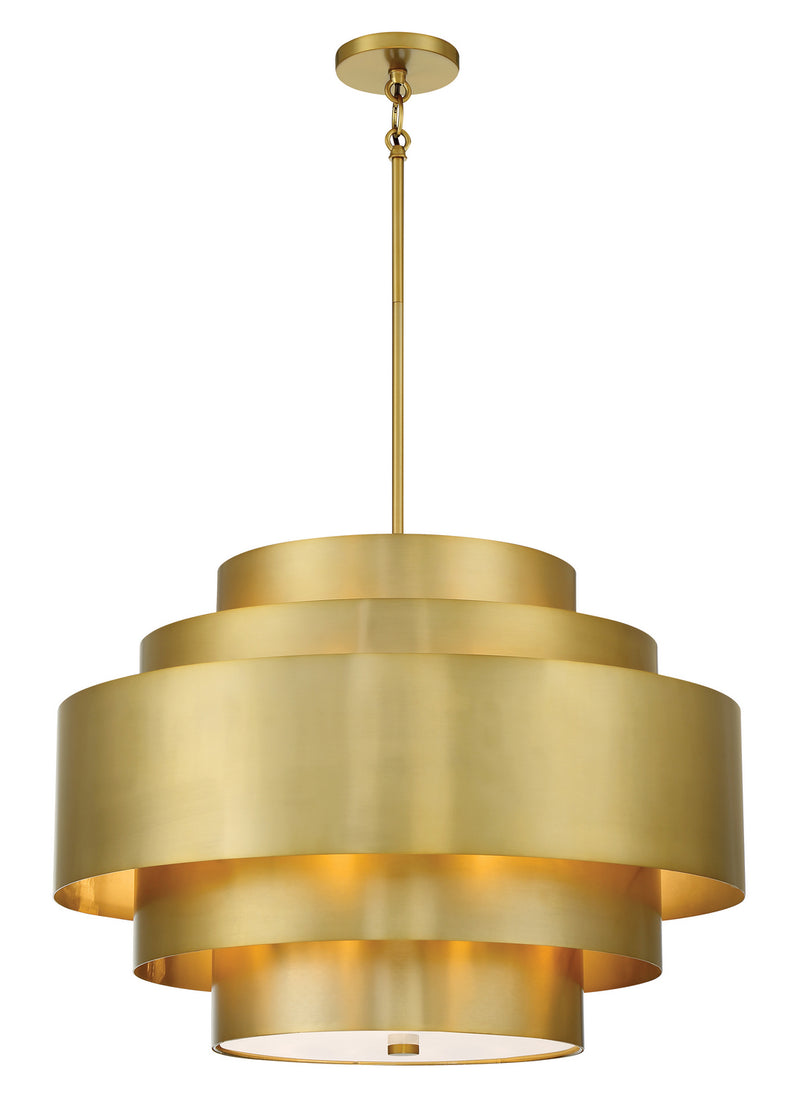 Minka-Lavery - 2535-695 - Five Light Pendant - SpyGlass Terrace - Soft Brass