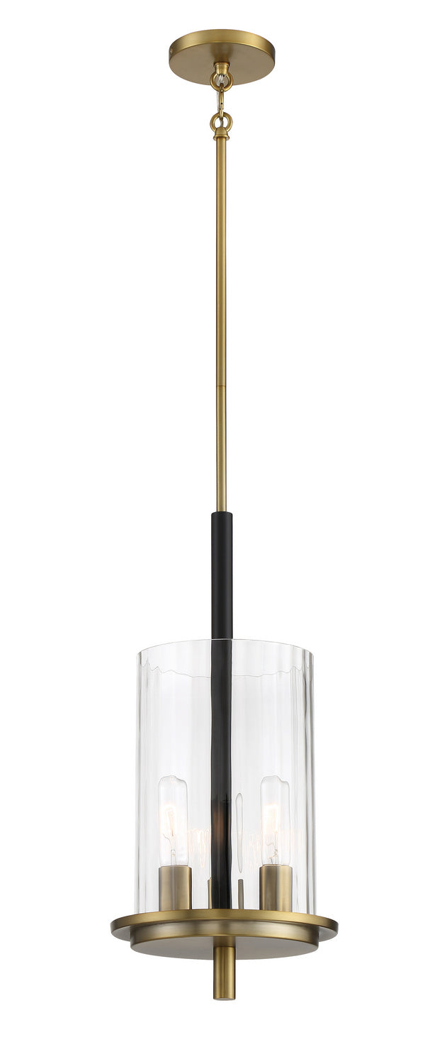 Minka-Lavery - 2543-726 - Three Light Pendant - Baldwin Park - Coal And Soft Brass