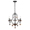 Three Light Chandelier<br /><span style="color:#4AB0CE;">Entrega: 4-10 dias en USA</span><br /><span style="color:#4AB0CE;font-size:60%;">PREGUNTE POR ENTREGA EN PANAMA</span><br />Collection: Colonial Charm<br />Finish: Old World Bronze w/Walnut