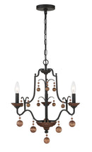 Three Light Chandelier<br /><span style="color:#4AB0CE;">Entrega: 4-10 dias en USA</span><br /><span style="color:#4AB0CE;font-size:60%;">PREGUNTE POR ENTREGA EN PANAMA</span><br />Collection: Colonial Charm<br />Finish: Old World Bronze w/Walnut