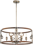 Minka-Lavery - 2696-115 - Six Light Pendant - Yorkville by Robin Baron - Aged Darkwood w/Silver Patina