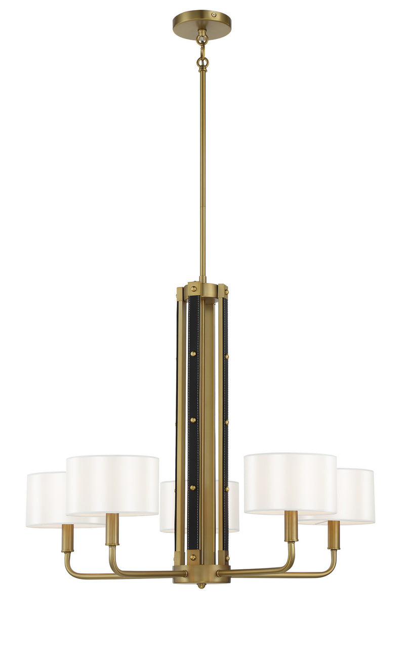 Minka-Lavery - 2785-695 - Five Light Chandelier - Chelsea - Soft Brass