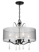 Four Light Foyer/Semi Flush<br /><span style="color:#4AB0CE;">Entrega: 4-10 dias en USA</span><br /><span style="color:#4AB0CE;font-size:60%;">PREGUNTE POR ENTREGA EN PANAMA</span><br />Collection: Laurel Estate<br />Finish: Coal