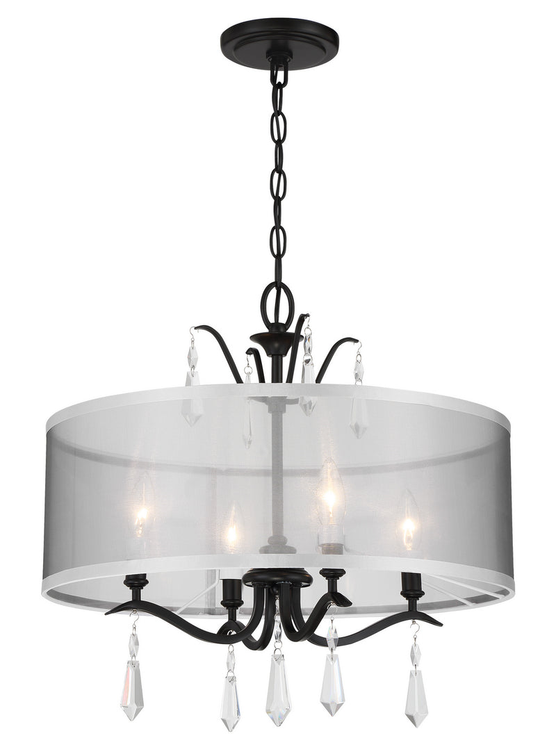 Four Light Foyer/Semi Flush<br /><span style="color:#4AB0CE;">Entrega: 4-10 dias en USA</span><br /><span style="color:#4AB0CE;font-size:60%;">PREGUNTE POR ENTREGA EN PANAMA</span><br />Collection: Laurel Estate<br />Finish: Coal