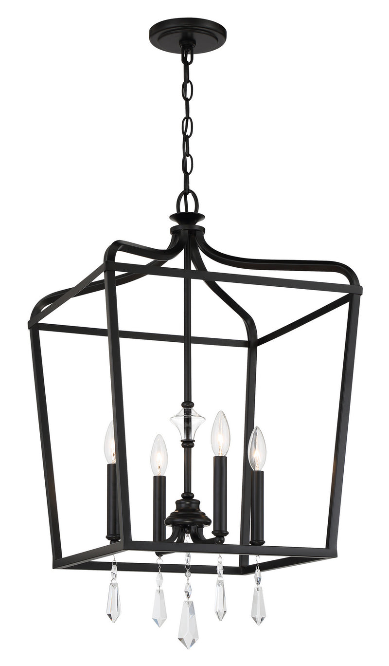 Four Light Foyer Pendant<br /><span style="color:#4AB0CE;">Entrega: 4-10 dias en USA</span><br /><span style="color:#4AB0CE;font-size:60%;">PREGUNTE POR ENTREGA EN PANAMA</span><br />Collection: Laurel Estate<br />Finish: Coal