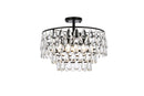 Elegant Lighting - 1103F18BK - Five Light Flush Mount - Mila - Black