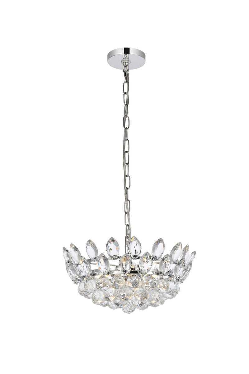 Elegant Lighting - 1104D16C - Three Light Pendant - Emilia - Chrome