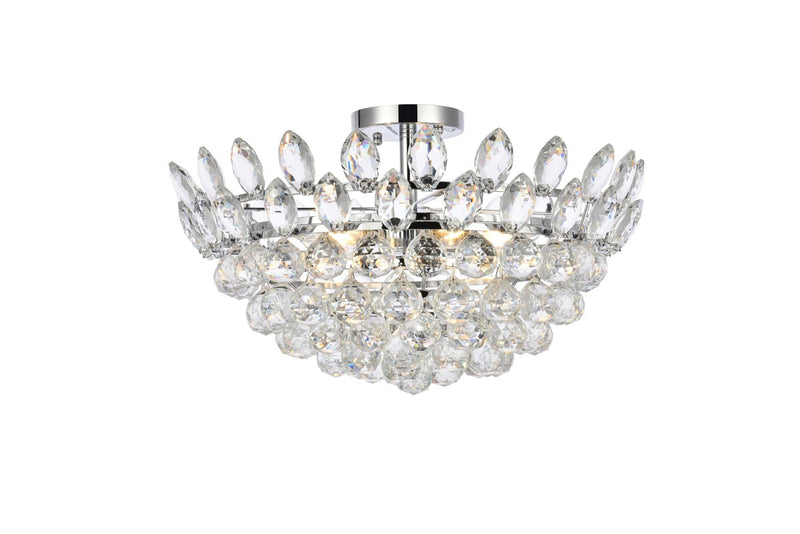 Elegant Lighting - 1105F20C - Five Light Flush Mount - Emilia - Chrome