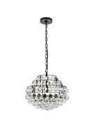 Elegant Lighting - 1106D16BK - Three Light Pendant - Savannah - Black
