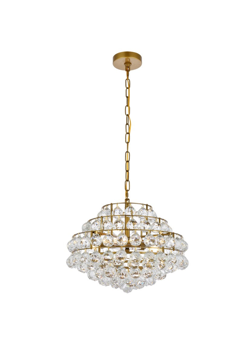 Elegant Lighting - 1106D18BR - Five Light Pendant - Savannah - Brass