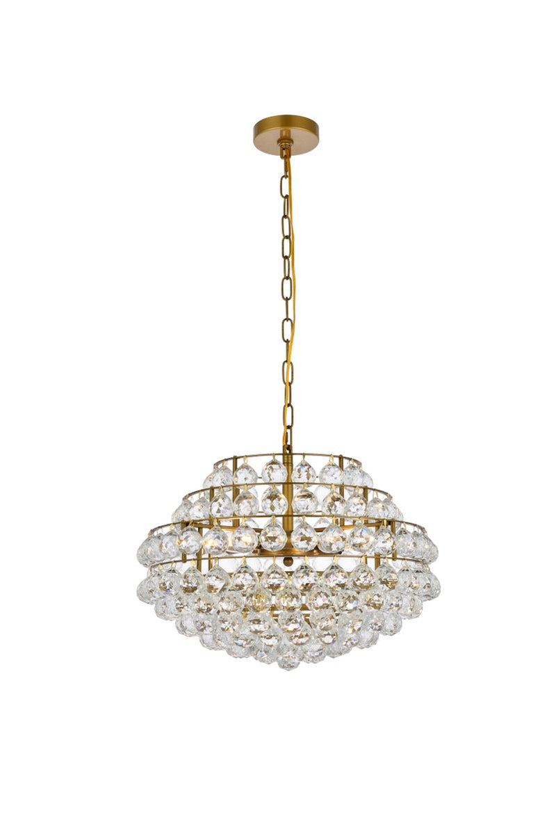 Elegant Lighting - 1106D20BR - Five Light Pendant - Savannah - Brass