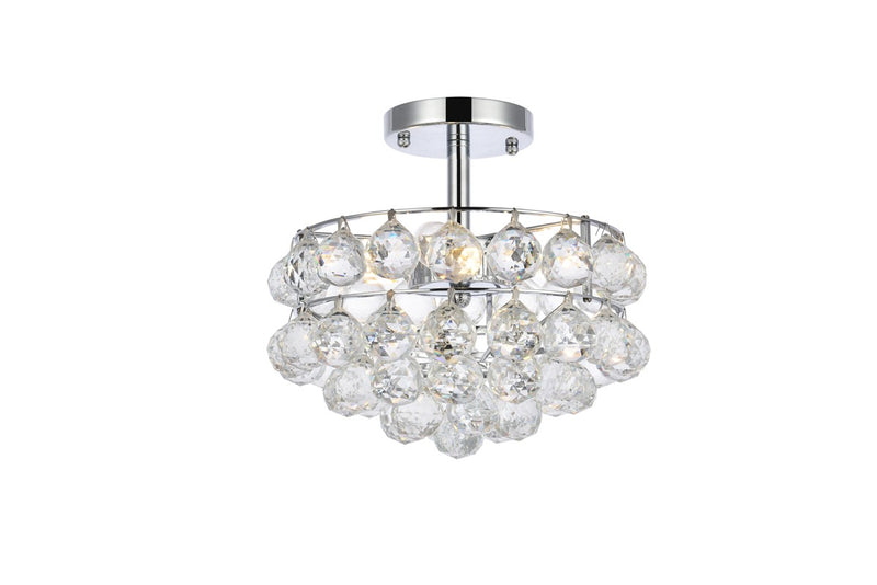 Elegant Lighting - 1107F12C - Three Light Flush Mount - Savannah - Chrome