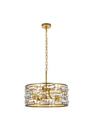 Elegant Lighting - 1108D19BR - Five Light Pendant - Kennedy - Brass