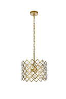 Elegant Lighting - 1111D13BR - Three Light Pendant - Lyla - Brass