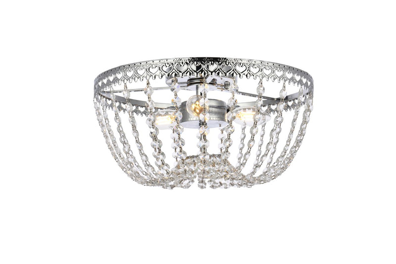 Elegant Lighting - 1112F14C - Three Light Flush Mount - Kylie - Chrome