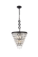 Elegant Lighting - 1219D18BK/RC - Five Light Pendant - Nordic - Black