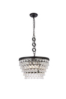 Elegant Lighting - 1219D19BK/RC - Five Light Pendant - Nordic - Black
