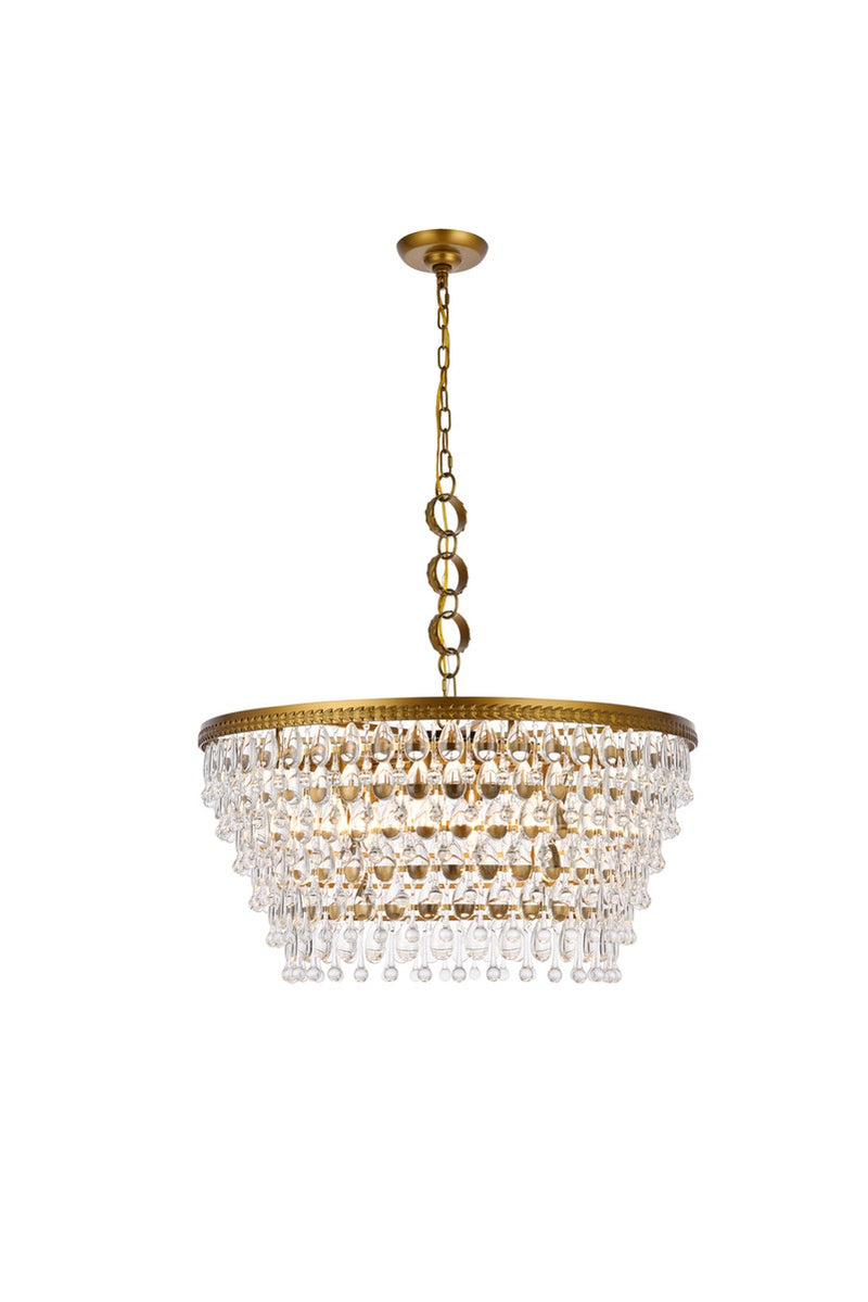 Elegant Lighting - 1219D28BR/RC - Six Light Chandelier - Nordic - Brass