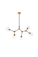 Elegant Lighting - 1712D42BR - Five Light Chandelier - Cavoli - Brass