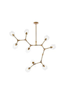 Elegant Lighting - 1712G79BR - Nine Light Chandelier - Cavoli - Brass