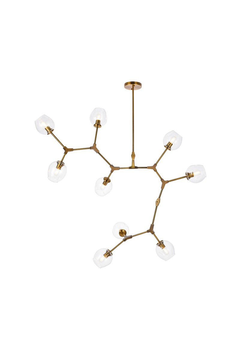 Elegant Lighting - 1712G79BR - Nine Light Chandelier - Cavoli - Brass