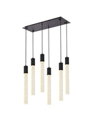 Elegant Lighting - 2066D32BK - Six Light Pendant - Weston - Black