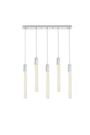 Elegant Lighting - 2066S36C - Five Light Pendant - Weston - Chrome