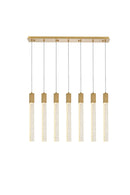 Elegant Lighting - 2066S42SG - Seven Light Pendant - Weston - Satin Gold