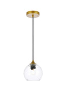 Elegant Lighting - LD2280BR - One Light Pendant - Cashel - Brass