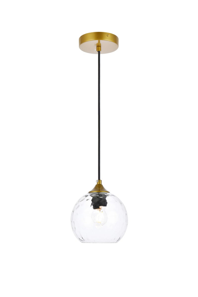 Elegant Lighting - LD2280BR - One Light Pendant - Cashel - Brass