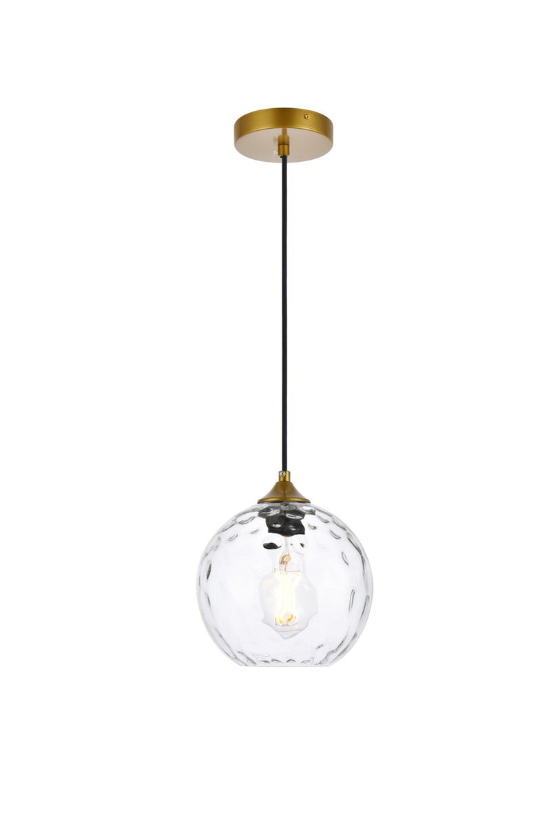 Elegant Lighting - LD2281BR - One Light Pendant - Cashel - Brass