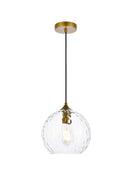 Elegant Lighting - LD2282BR - One Light Pendant - Cashel - Brass