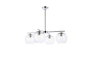 Elegant Lighting - LD2331C - Four Light Pendant - Opus - Chrome